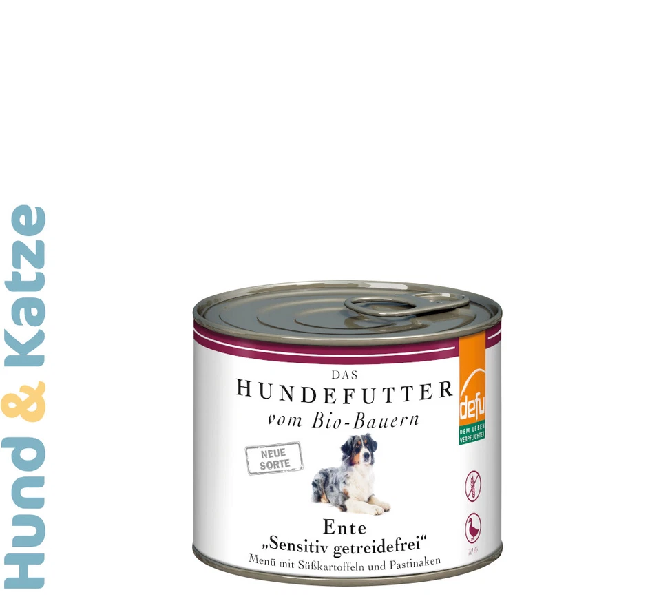 12x200 g defu BIO-NASSFUTTER SENSITIVE ENTE GETREIDEFREI MONO-PROTEIN V. DEMETER - Bild 1 von 1