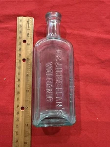 Antique 6 1/2” Blue DR. J.H. McLEAN'S VOLCANIC OIL LINIMENT Medicine Drug BOTTLE - Picture 1 of 18