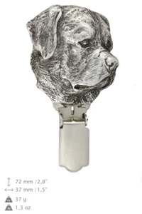 Rottweiler - posrebrzany klips z wizerunkiem psa Art Dog - Bild 1 von 9