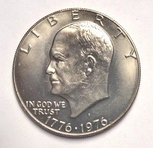 1976-D Type 1 Eisenhower Ike Dollar UNC - Picture 1 of 2