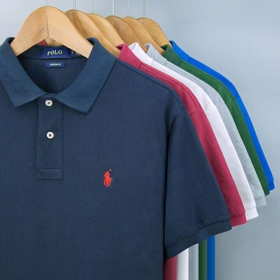 Men Polo Ralph Lauren Mesh Polo Shirt Size S M L XL XXL - CLASSIC 