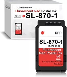 SL-870-1 XXL Red Ink cartridges Replacement for The PB N e w SendPro Mailstat - Picture 1 of 6