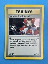 ROCKET'S SNEAK ATTACK Pokemon Card - 1st Edition - Team Rocket 16/82 HOLO NM #2