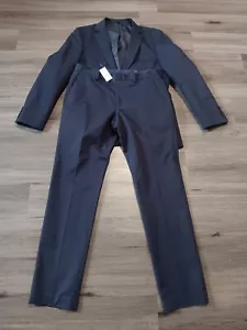 NUEVO CON ETIQUETAS J. Traje elástico Crew azul marino Thompson mezcla de algodón talla 40S 32x32 - Imagen 1 de 15