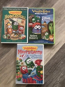 Veggie Tales DVD Lot 3 Kids Movie Christian Bible Stories . Merry Larry & More - Picture 1 of 11