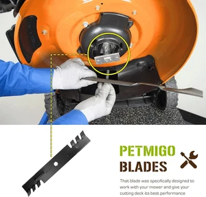 3x Mulching Blade Set Replaces GY20852 AM141035 for John Deere 48" Deck GX21784  - Picture 1 of 6