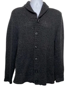 Cárdigan suéter Urban Pipeline para hombre grande gris cuello chal botón delantero tejido - Imagen 1 de 10