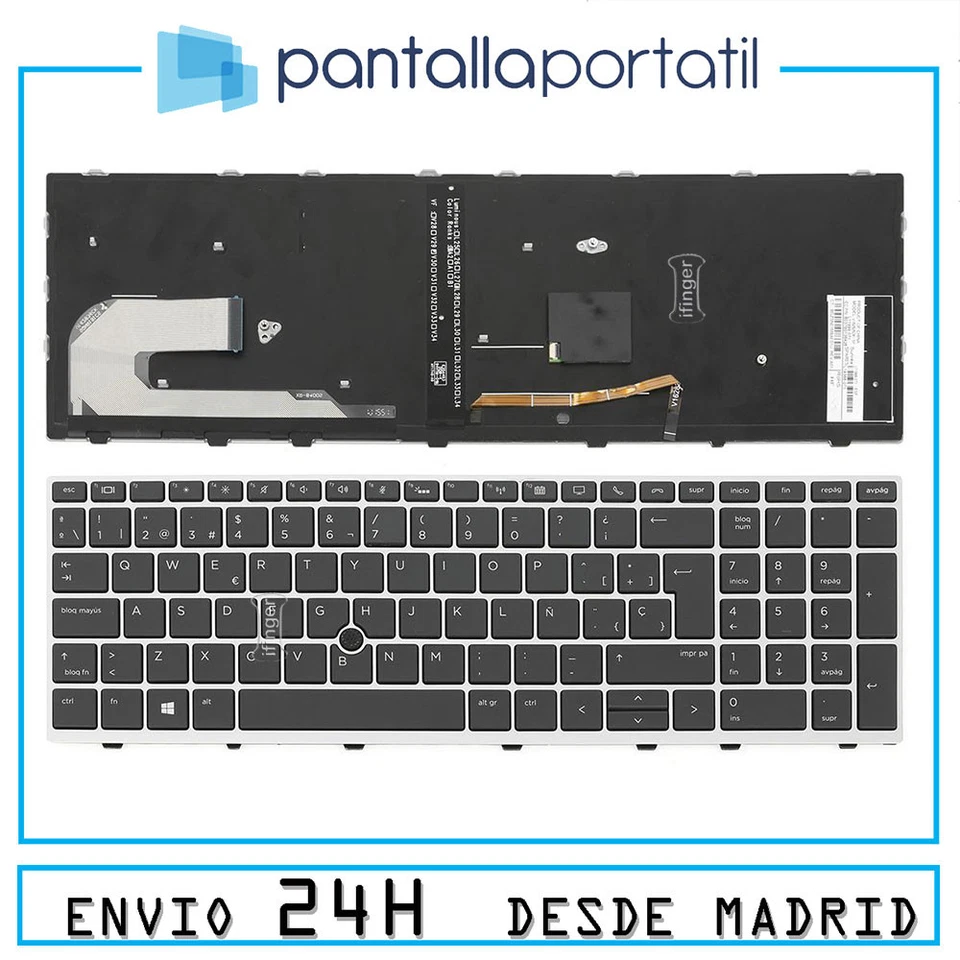Repuesto Teclado Español Para Hp Elitebook 850 G5 755 G5 Zbook 15U G5 Plata M... - Imagen 1 de 1