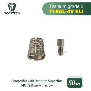 50 Stück MU Ti Base für Multi Unit Titan Abutment passend für Den-Tium Superline - Bild 1 von 10