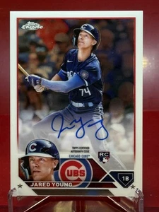 2023 Topps Chrome Jared Young #RA-JY Rookie Auto Chicago Cubs - Picture 1 of 2