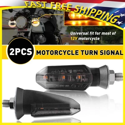 Para SUZUKI HARLEY Motocicleta LED Intermitente Luz Indicador Humo Ámbar Foto 1 de 4