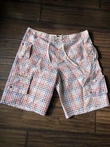 Matix Grid Pattern Surfer Wakeboarder Ski Board Short Swim Trunks Sz 36 - Picture 1 of 14