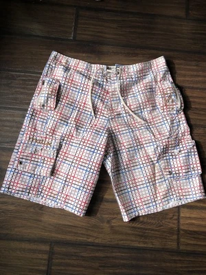 Matix Grid Pattern Surfer Wakeboarder Ski Board Short Swim Trunks Sz 36 - Image 1 of 4