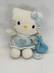 Vintage 1997 Sanrio Japan Hello Kitty Blue Angel W/ Pouch 8” Plush NWT RARE - Picture 1 of 5