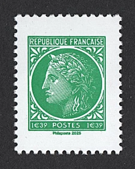 FRANCE 2025 Timbre vert N° 5863  Cérès de MAZELIN du carnet 1536 NEUF **LUXE - Photo 1/1