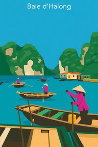 AFFICHE POSTER VIETNAM BAIE D HALONG - Imagen 1 de 1