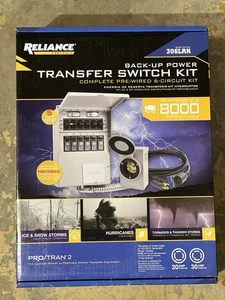 NEW Reliance 8000 Watt 6-Circuit 30A Back-up Power Transfer Switch Kit - 306LRK - Picture 1 of 3