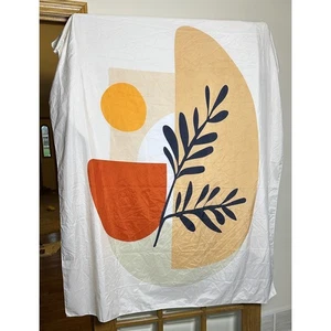 Abstract Geometric Leaf Print Wall Hanging Tapestry Boho Decor - Picture 1 of 1
