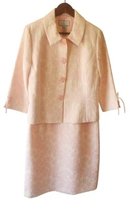 Eliza J New York Pastellrosa Kleid und Sakko Anzug Brokat Hochzeit Mob Größe 12 - Bild 1 von 7