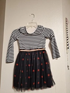 Cat And Jack Girls Striped Cat Dress Size 6/6x - Picture 1 of 4