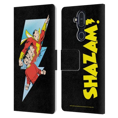 OFFICIAL JUSTICE LEAGUE DC COMICS SHAZAM LEATHER BOOK CASE FOR NOKIA PHONES - Image 1 of 4