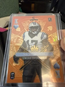 2024 Wild Card 5 Card Draw Xavier Legette /5 King Of Hearts #SDPD-XLN (49) - Bild 1 von 2