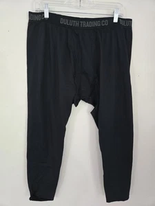 Duluth Trading Men's XLX30 Base Layer Black Long John Fleece Pants FREE SHIP - Picture 1 of 5