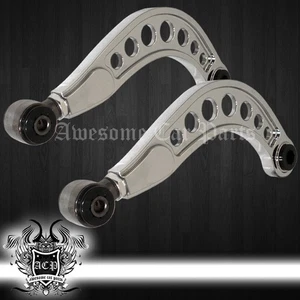 For 06-15 Civic FA FG Rear Upper Adjustable Camber Arm Rod Kit Aluminum Silver - Picture 1 of 1