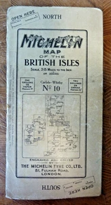 Michelin Cloth Map Carlisle - Whitby Sheet 10 Millom Scarborough Penrith Durham - Picture 1 of 1