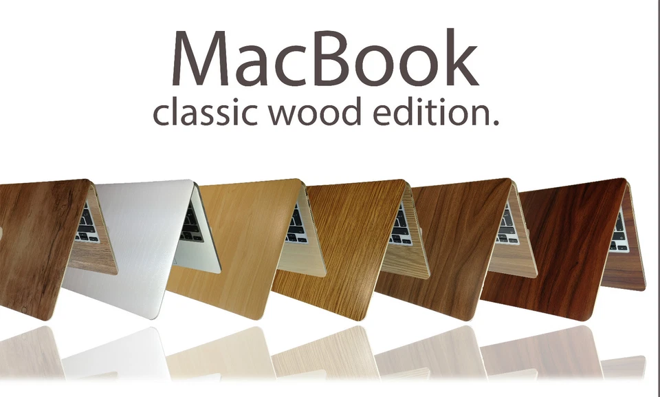 Textured Wood Skin Sticker For MacBook Air Pro 11" 13" 15" 17" Retina Wrap Decal