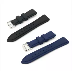 Men's Watch Strap Replacement Bands Black, Blue - Choice of Width, Silicone Band - Picture 1 of 3