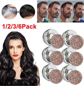 1-6PCS Hair Darkening Shampoo Polygonum Essence Soap Cover Organic Grey Bar - Picture 1 of 21