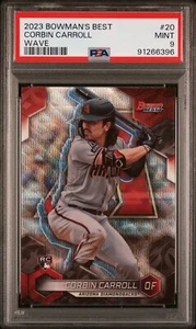 2023 Bowman's Best Corbin Carroll RC Wave Refractor PSA 9 Arizona Diamondbacks - Bild 1 von 2
