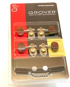 Grover Nickel/Rosewood Button Sta-Tite 18:1 Geared Ukulele Tuners U99-18NR - Picture 1 of 2