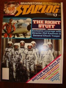 STARLOG 77 RIGHT STUFF CHUCK YEAGER DOCTOR WHO HI-GR - Picture 1 of 1