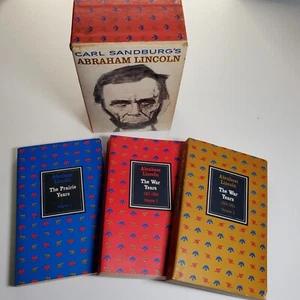 Carl Sandburg's Abraham Lincoln 3 Volume Paperback Set 1960 Dell 2nd Printing - Picture 1 of 17