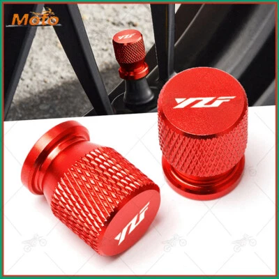 Cubierta de tapa de válvula de neumático de rueda accesorios rojos para Yamaha YZF R1 R3 R6 R7 R15 600R Foto 1 de 3