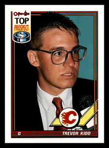 1991 O-Pee-Chee Trevor Kidd Top Prospect #312 Calgary Flames Centered Mint