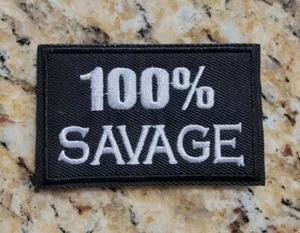 Embroidered Morale Patch Hook & Loop 100% SAVAGE - Bild 1 von 2