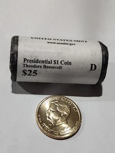 Dólar Presidencial 2013 D Theodore Roosevelt ¡Brillante moneda de Estados Unidos sin circular! - Imagen 1 de 2