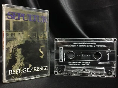Sepultura Refuse/Resist Single 3 Tracks Cassette Tape (Roadrunner 1993) - Image 1 of 3