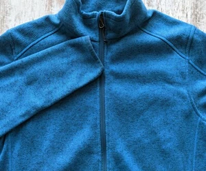 Port Authority Full Zip M Herren Pullover F232 Teal Black Heather Polyester Sweater - Bild 1 von 12