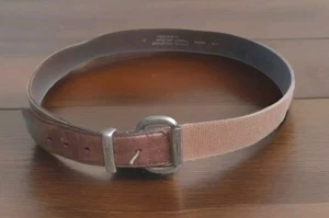 Carhartt Leather Web Belt 44 Top Grain Cowhide Roller Buckle Tan Brown - Picture 1 of 5