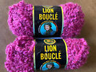 NEW! Lion Brand Bouclé Rose 112 - 70g Super Bulky Acrylic Mohair Lot of 2 Skeins