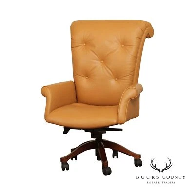 Leathercraft Tufted Leather Executive Office Armchair (I) - Image 1 of 4