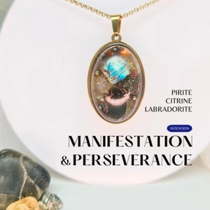 Manifestation & Perseverance - Orgone Generator Pyrite, Citrine and Labradorite - Picture 1 of 8