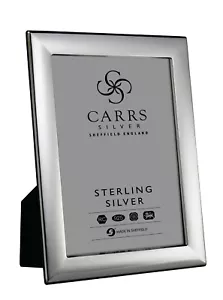 "CARRS - Sterlingsilber Bilderrahmen Berkeley Design Holzrückseite - 6"" x 4" - Bild 1 von 3
