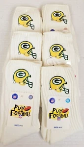 NFL Green Bay Packers Boy's Socks - Size 9-11, New (Box of 12 Pair) - Picture 1 of 2