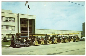 SIGHTSEEING TRAIN Russell Museum Helena Montana PHOTO POSTCARD Vintage 1950's - Picture 1 of 2