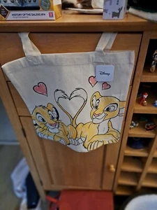 Disney Rey León Bolso de Lona Reutilizable Bolso Shopper Simba Nala Día de San Valentín Amor - Imagen 1 de 2